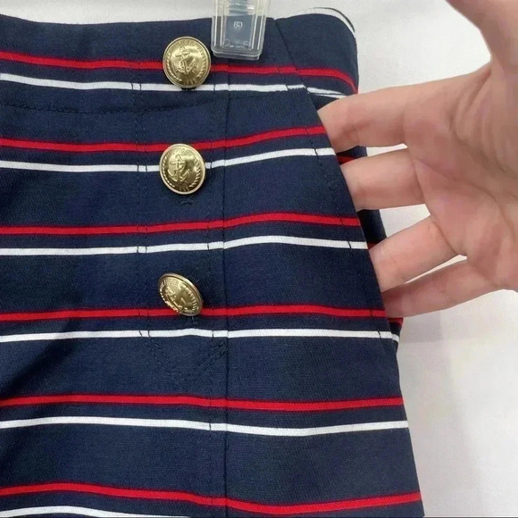 Tommy Hilfiger Women’s Striped Skirt 0 Lined Front Pockets Back Zipper Nautical - Picture 6 of 15